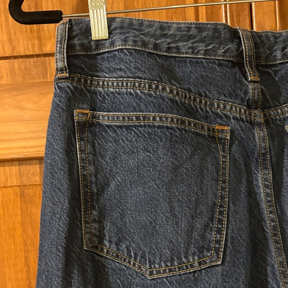 Abercrombie & Fitch Curve Love Dark Blue Wide Leg Jeans Size 31 / 12 - Picture 7 of 9
